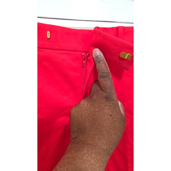 Lauren Ralph Lauren Women's Red Tailored Formal Micro Shorts Side Pockets SZ00 - Picture 5 of 8